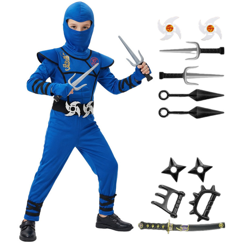 Kids Toys Japan - Costume de Ninja noir et bleu