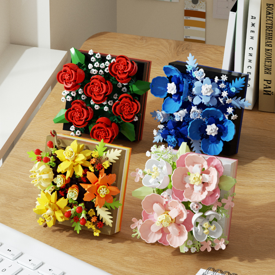 Kids Toys Under 500 - Blocs de construction de fleurs en