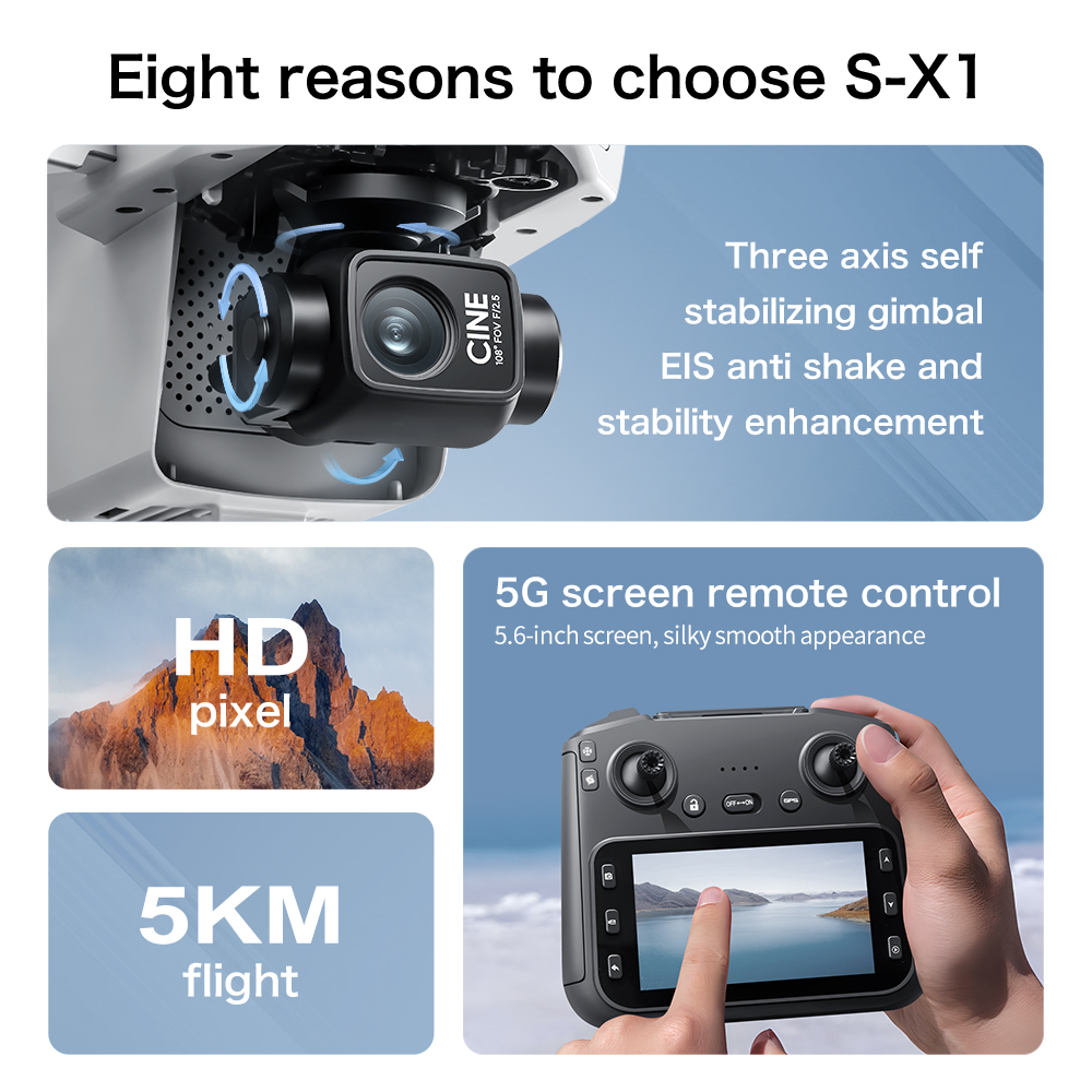 Drone Original S-X1 8K HD Prof - Kids Toys Drone avis et prix