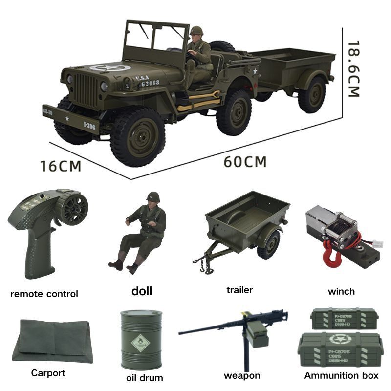 JJRC C8815 Voiture RC 1941 JEE - Kids Toys Jeep avis et prix