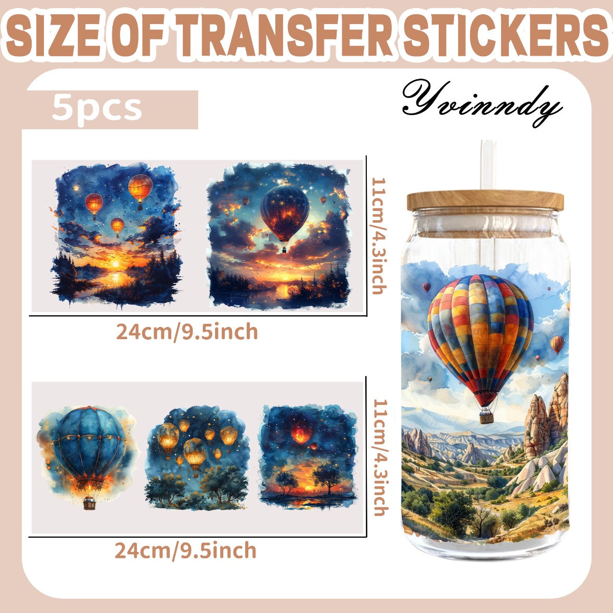 Lot de 5 papiers de transfert  - Water Balloon Set avis et prix